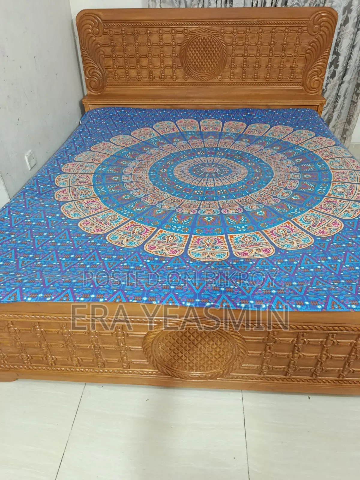 Teak Wood Bed 6/7