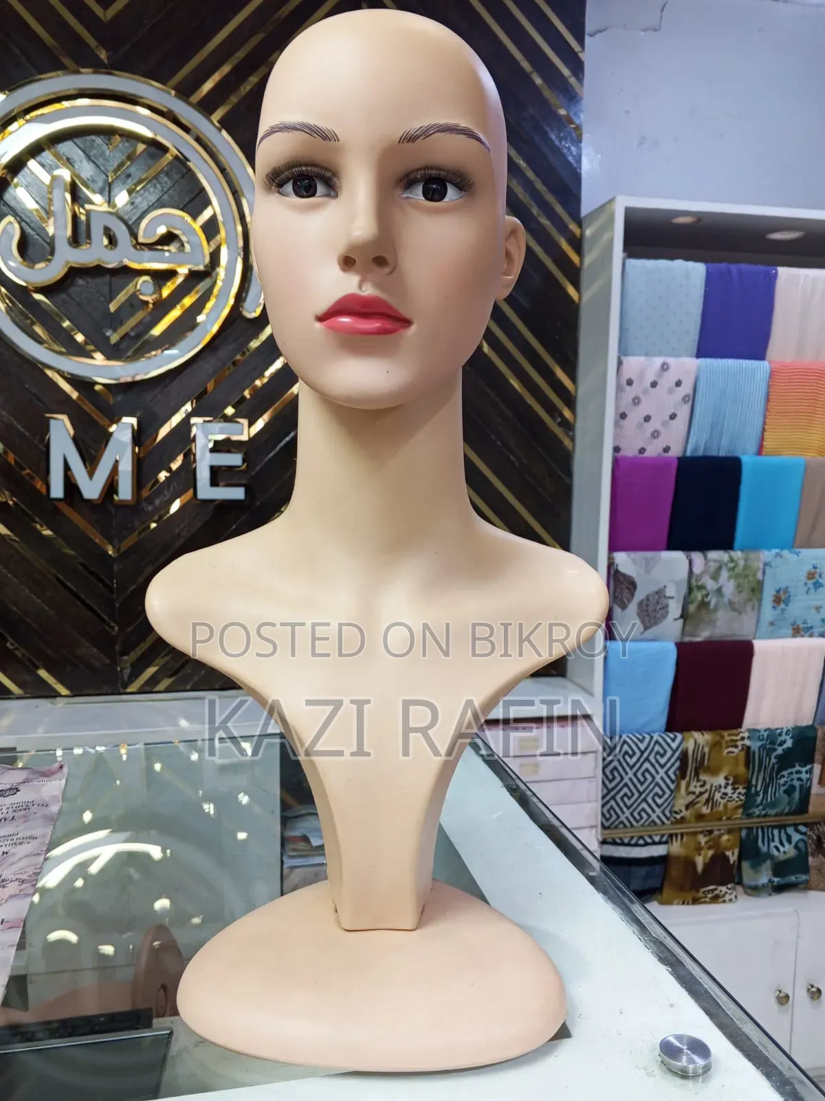হিজাব ও গহনা প্রদর্শনের জন্য প্রিমিয়াম নারীদের ম্যানিকুইন হেড (নতুনের মতো)