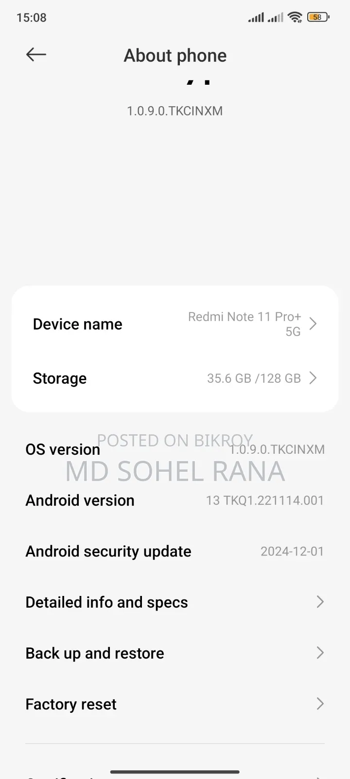 Xiaomi Redmi Note 11 Pro+ 5G 128 GB