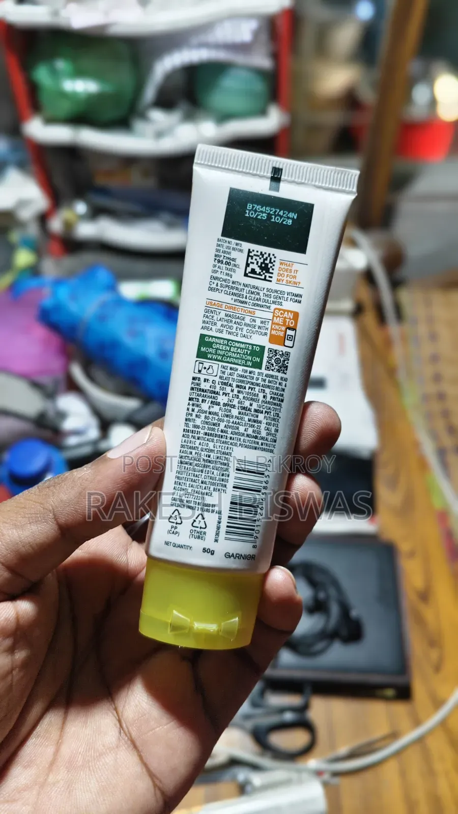 Original Garnier Vitamin C Face Wash - Indian