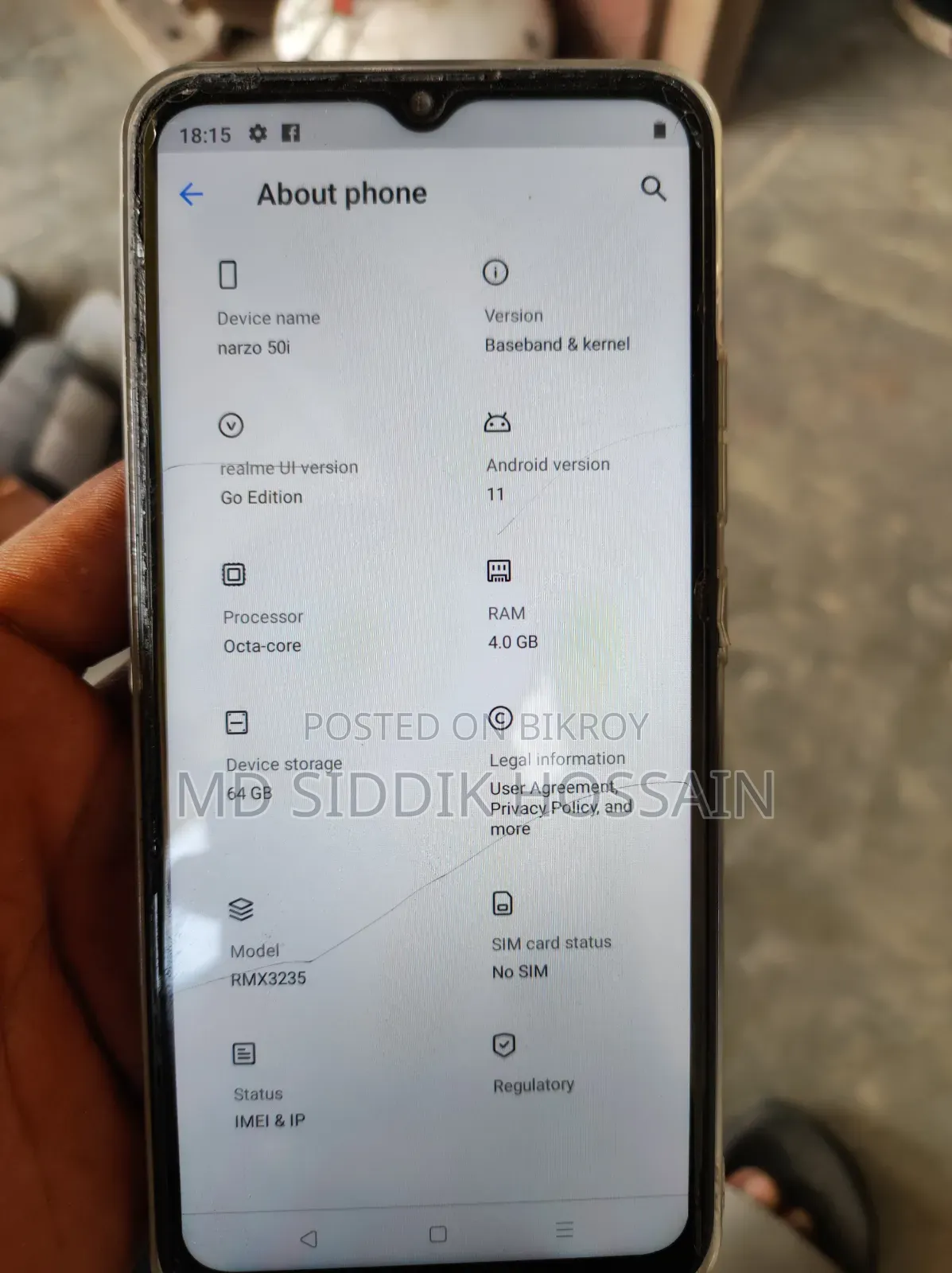 Realme Narzo 50i 64 GB Black