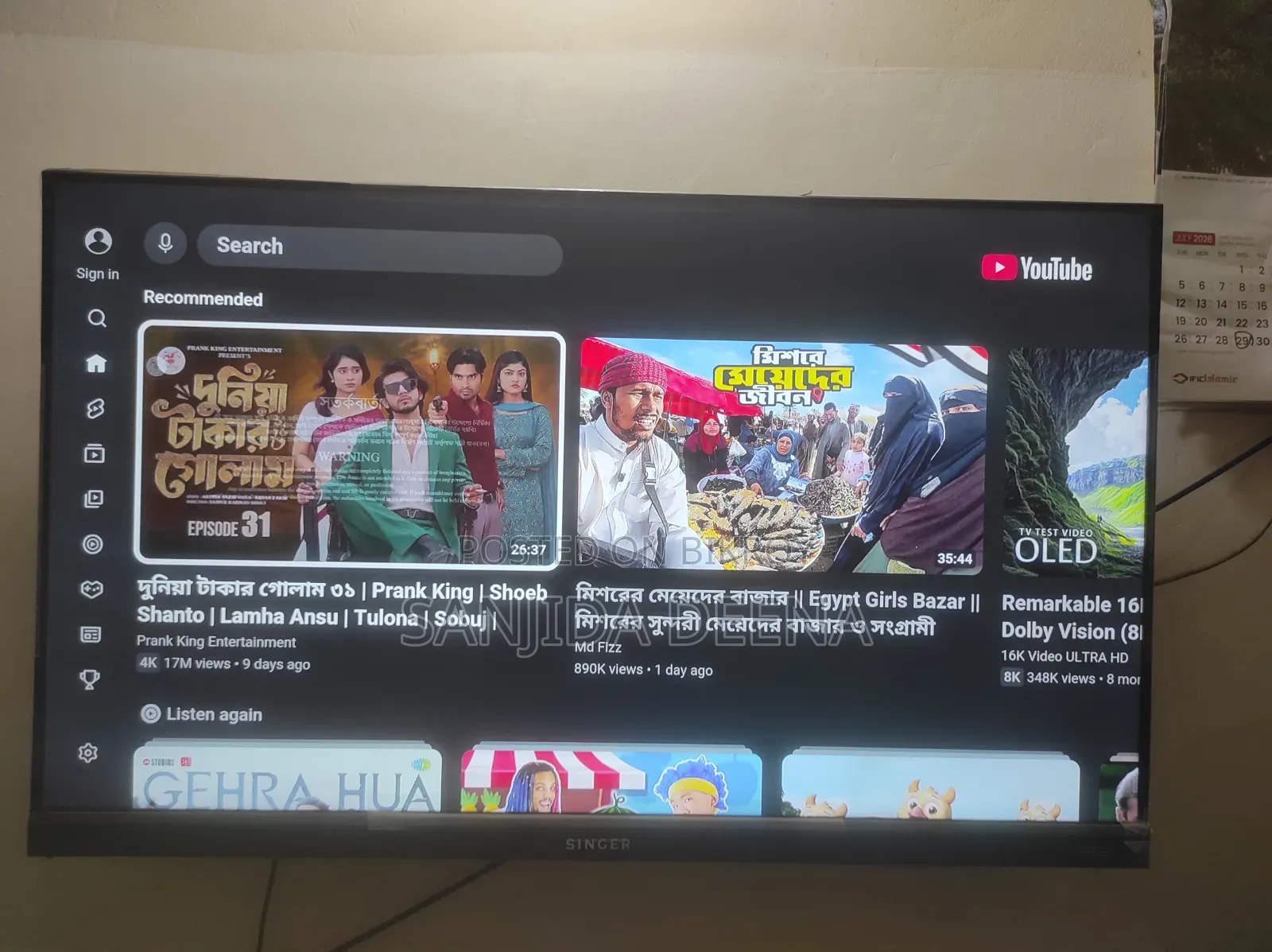 Singer 50" Smart Led TV