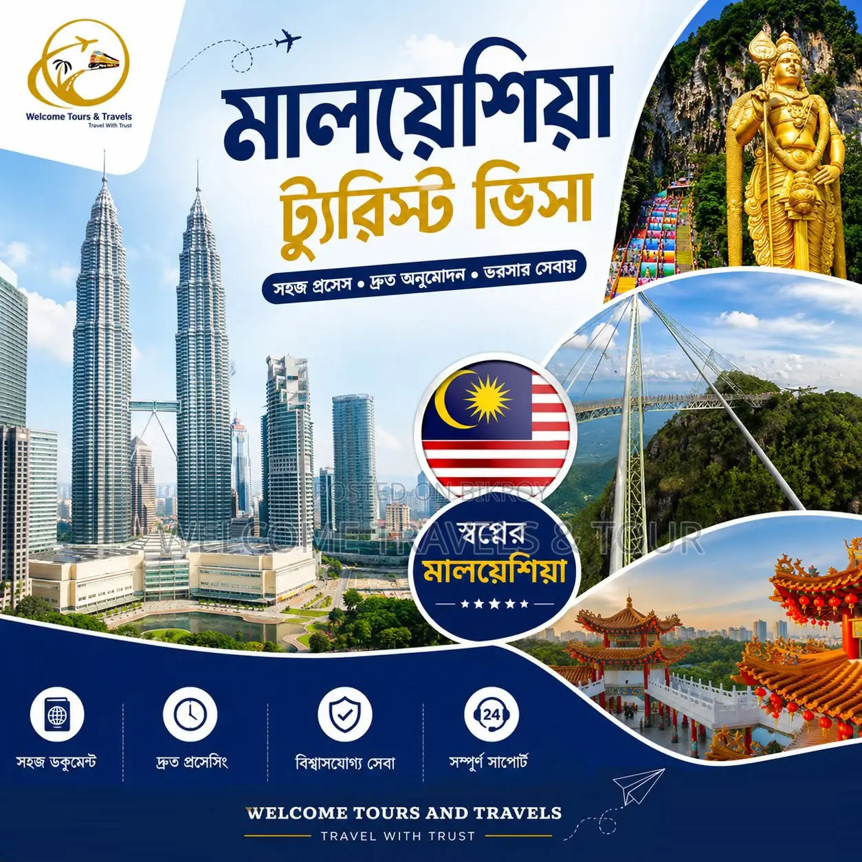 Malaysia Confirmed Visit Visa | Easy Application with Fresh Passport and Photo