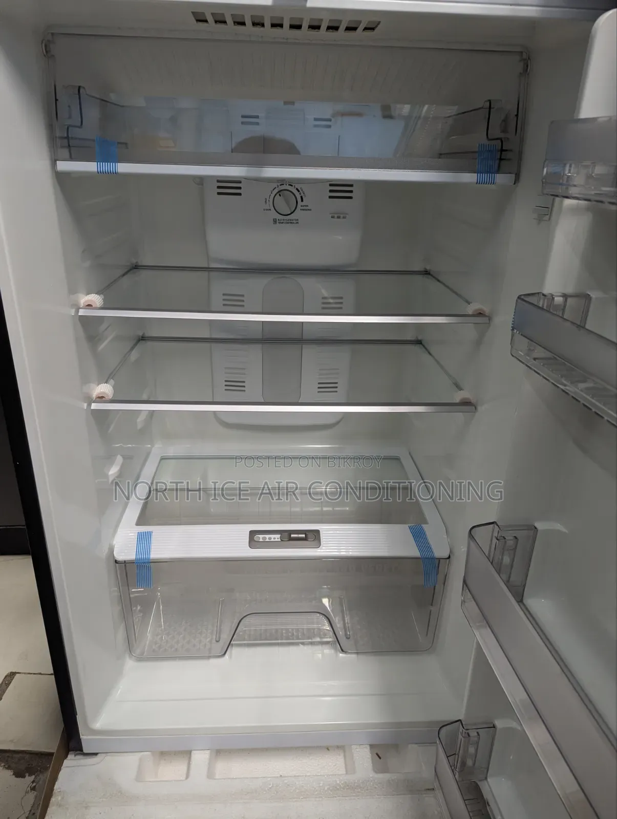 Walton Brand New Black Glass Door Inverter No Frost Fridge 386 Ltr.