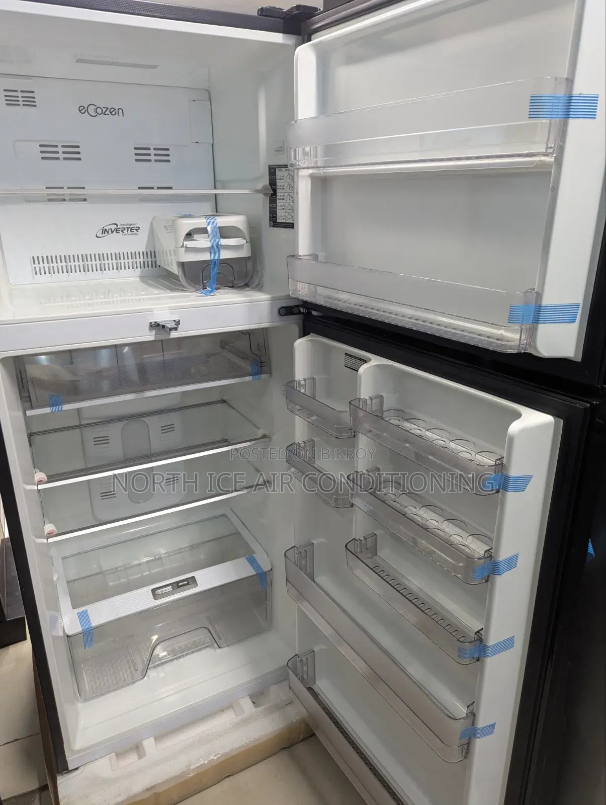 Walton Brand New Black Glass Door Inverter No Frost Fridge 386 Ltr.