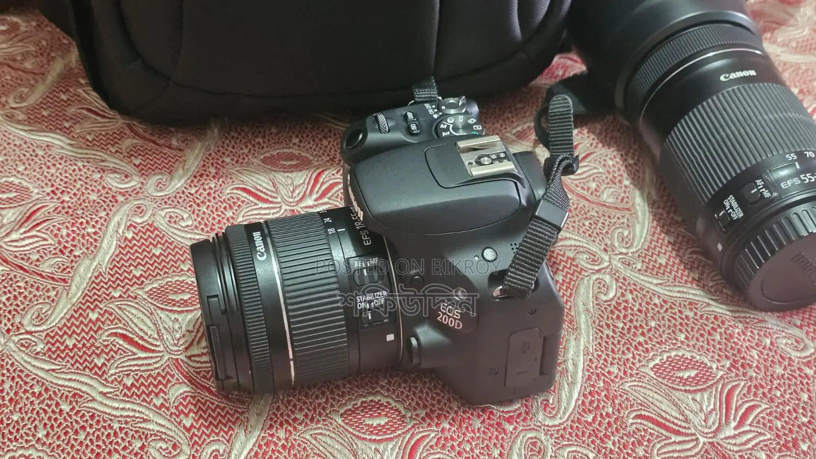 Canon 200d With Kit Lens + (55-250mm) Zoom Lens