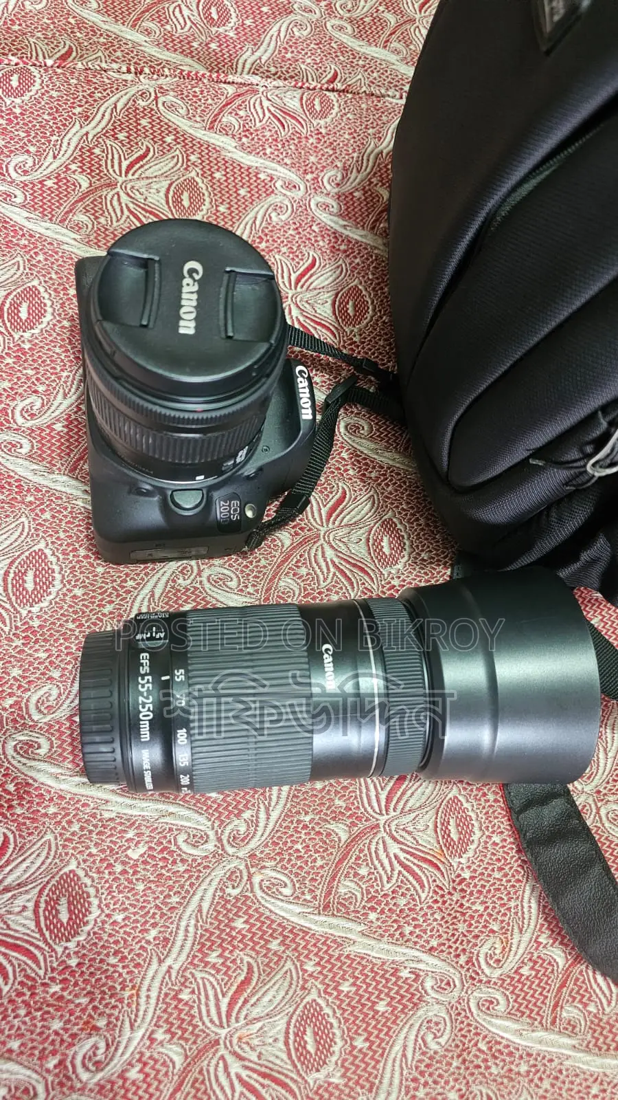 Canon 200d With Kit Lens + (55-250mm) Zoom Lens