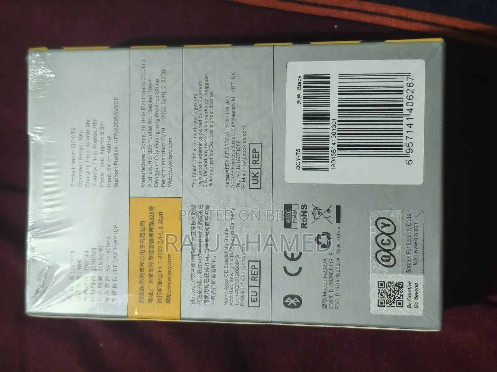 QCY T5 True Wireless Earbuds (Brand New / Intact Sealed)