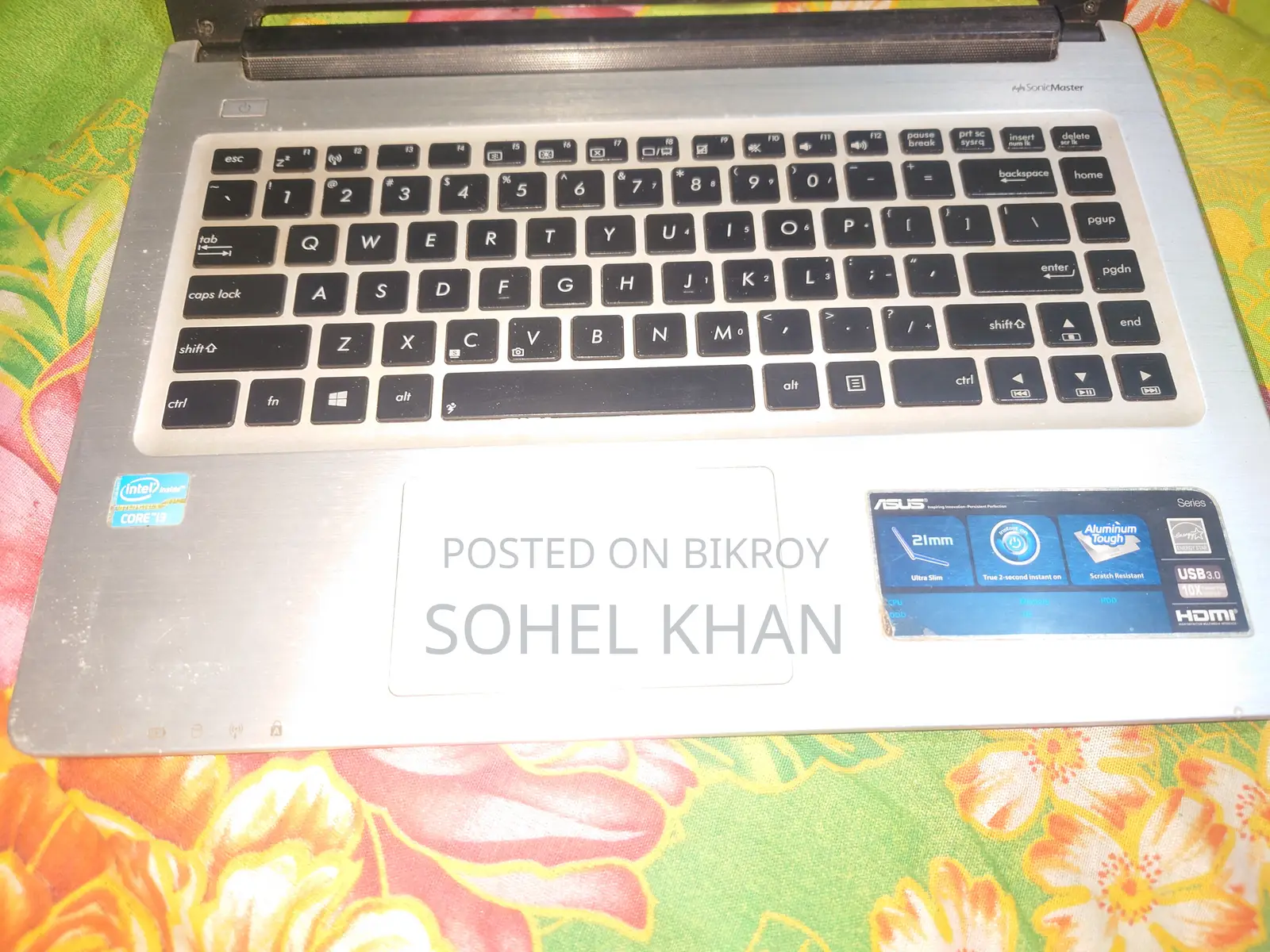 Laptop Asus 1015E 4GB Intel Core i3 HDD 256GB