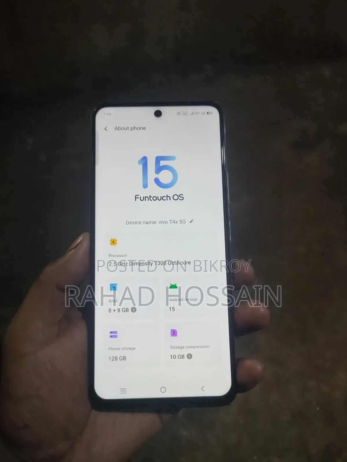 New Vivo T4x 128 GB Blue