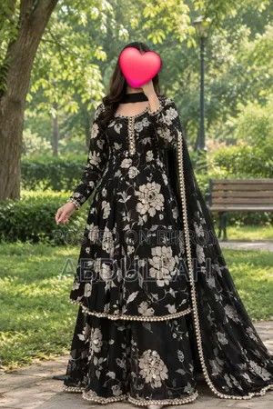 গোলাপ গাউন থ্রি পিস