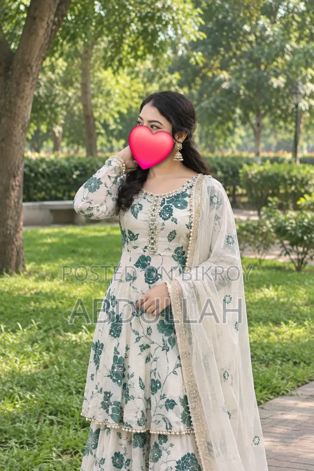 গোলাপ গাউন থ্রি পিস