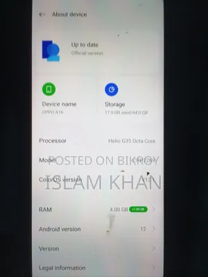 Oppo A16 64 GB Black