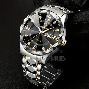 Premium Binbond Quartz Luxury Watch for Men - Dual Tone (Brand New)