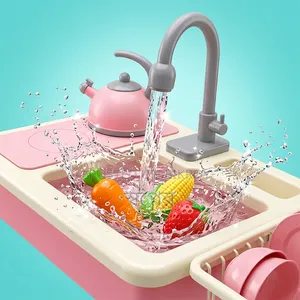 Magic Kitchen Sink Play Set – 30+ Piece Toy Kitchen Set with Real Water Tap
