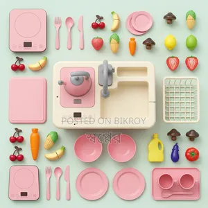Magic Kitchen Sink Play Set – 30+ Piece Toy Kitchen Set with Real Water Tap