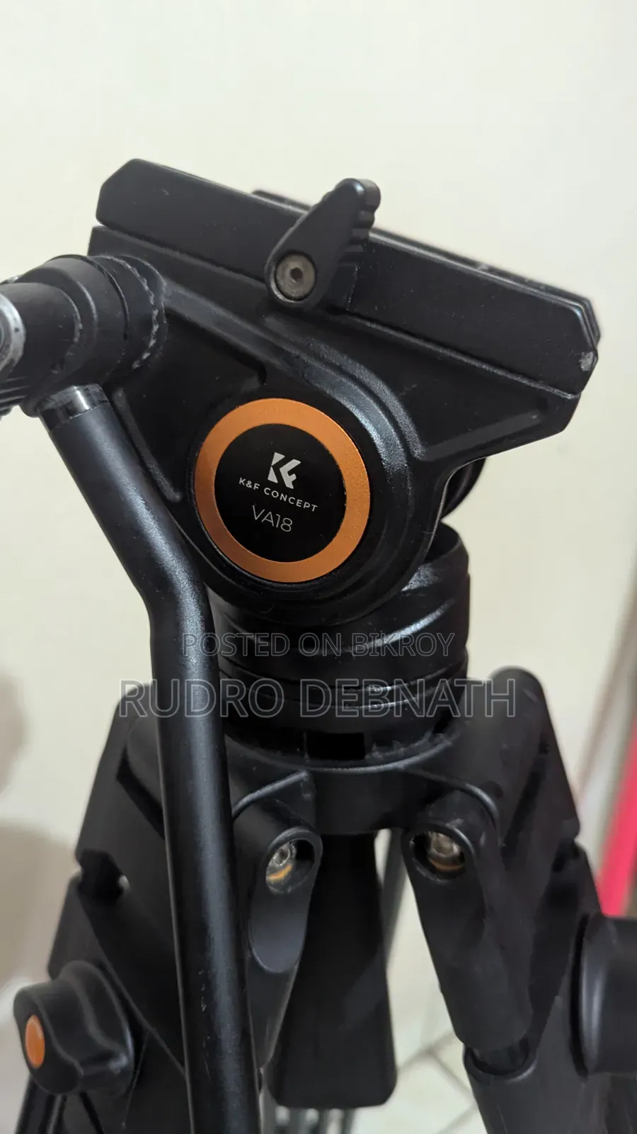 K F Concept VA18 Professional Video Tripod (Used)