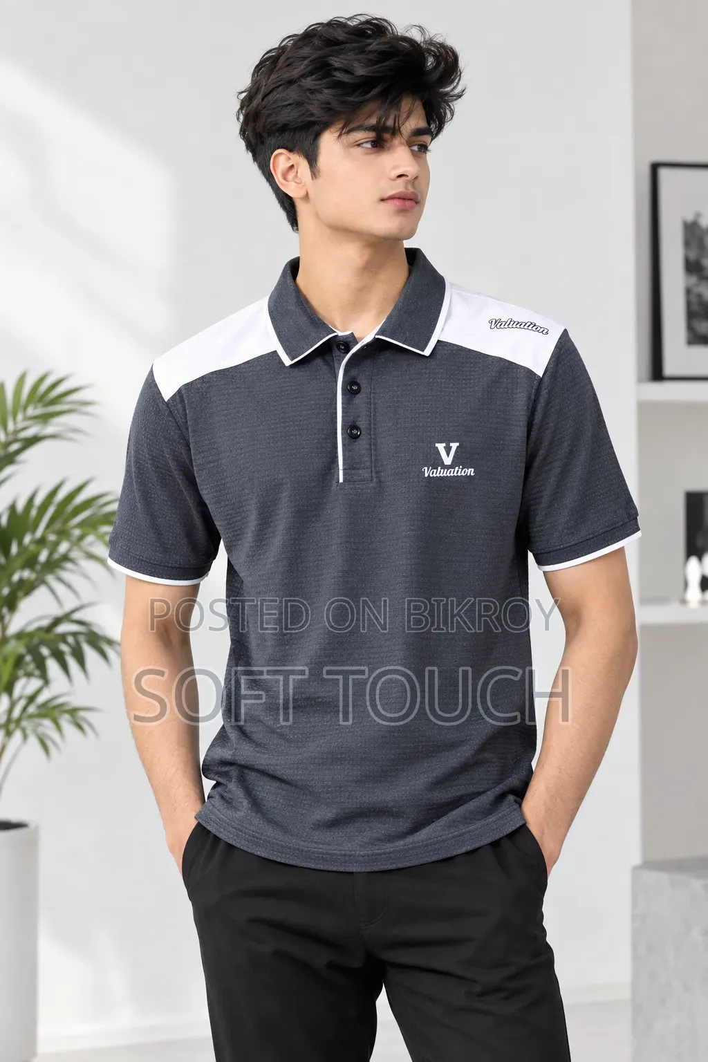 Men’s Premium Casual Polo Shirt – Stylish Printed/Color-Block Design