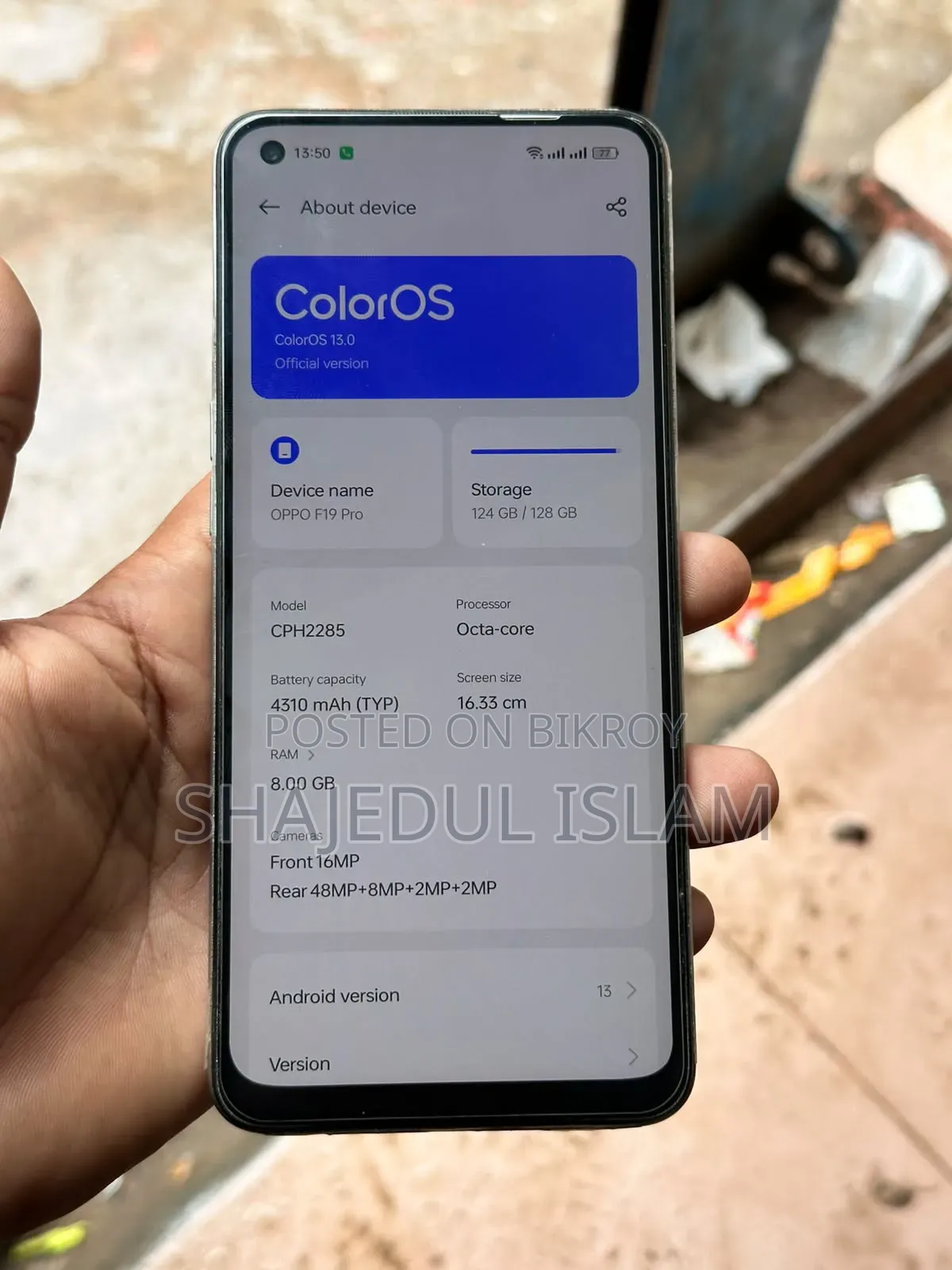 Oppo F19 Pro 128 GB Silver