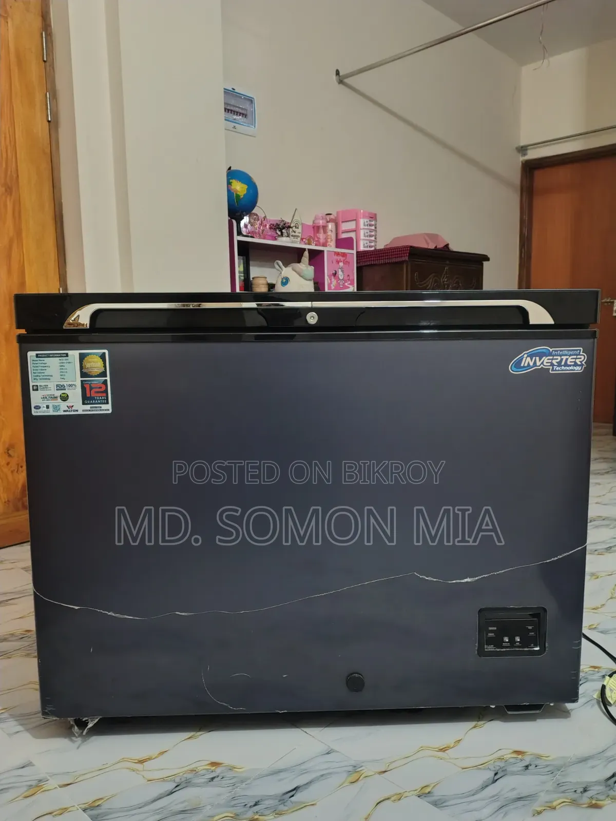 ওয়ালটন ২৫৫ লিটার ইনভার্টার ডিপ ফ্রিজার (WCG-2E5) – জরুরী বিক্রি