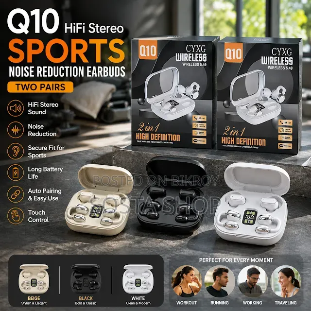 Q10 Waterproof Gaming Sports Earbuds