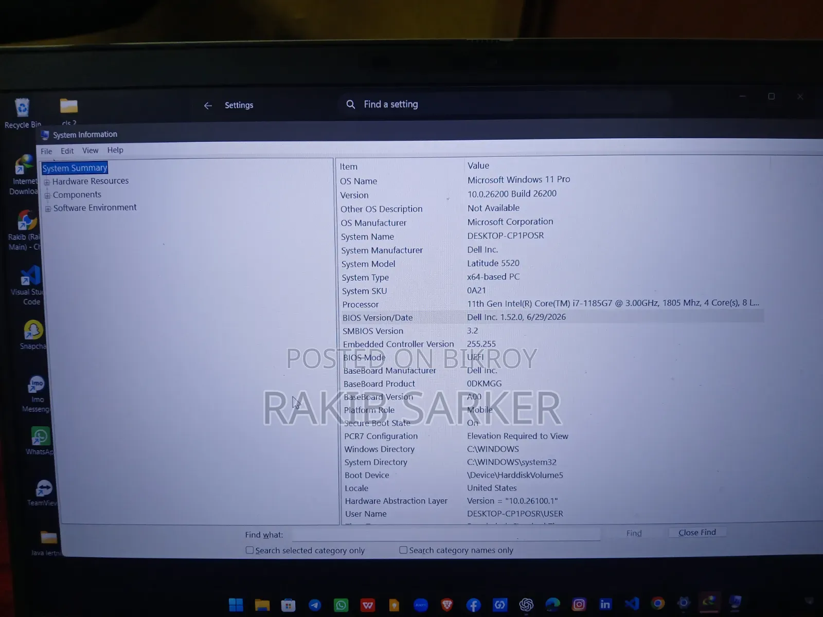 Laptop Dell Latitude 5520 32GB Intel Core I7 SSD 512GB