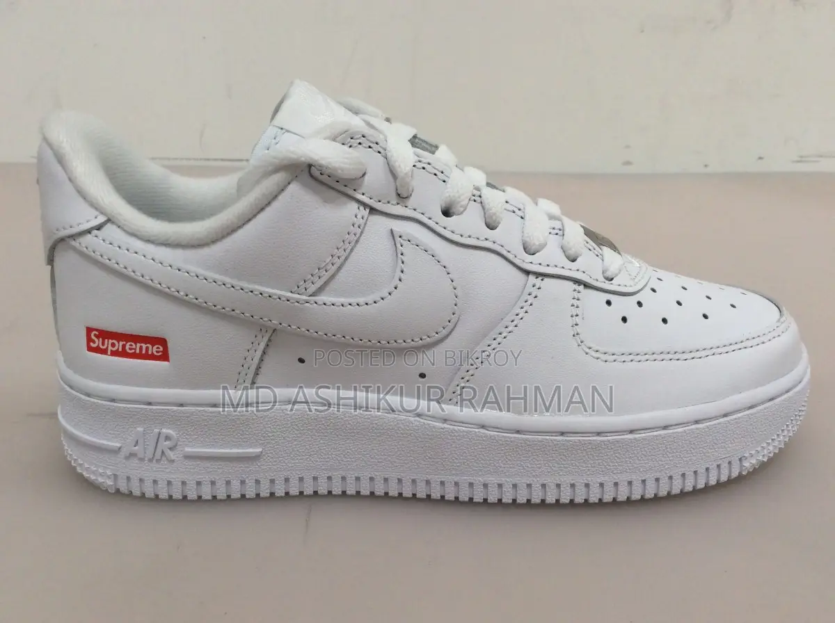 Nike Air Force 1 Low Supreme White CU9225-100 Size 4.5 Brand New