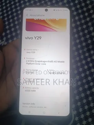 ভিভো ওয়াই২৯ ২৫৬ জিবি সাদা