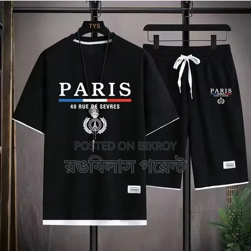 Men's T-Shirt and Short Pant Combo Set