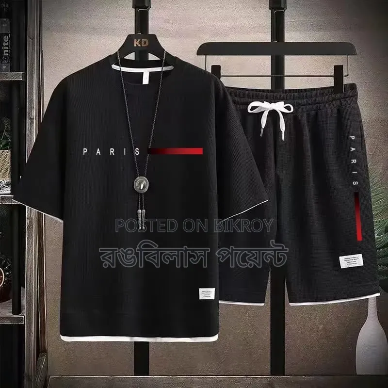 Men's T-Shirt and Short Pant Combo Set