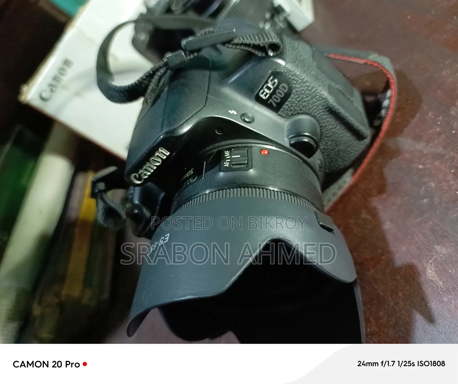 Canon 700D With 50mm Prime Lens.