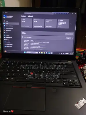 ল্যাপটপ Lenovo ThinkPad T490s ১৬জিবি ইন্টেল কোর আই৭ এসএসডি ২৫৬জিবি