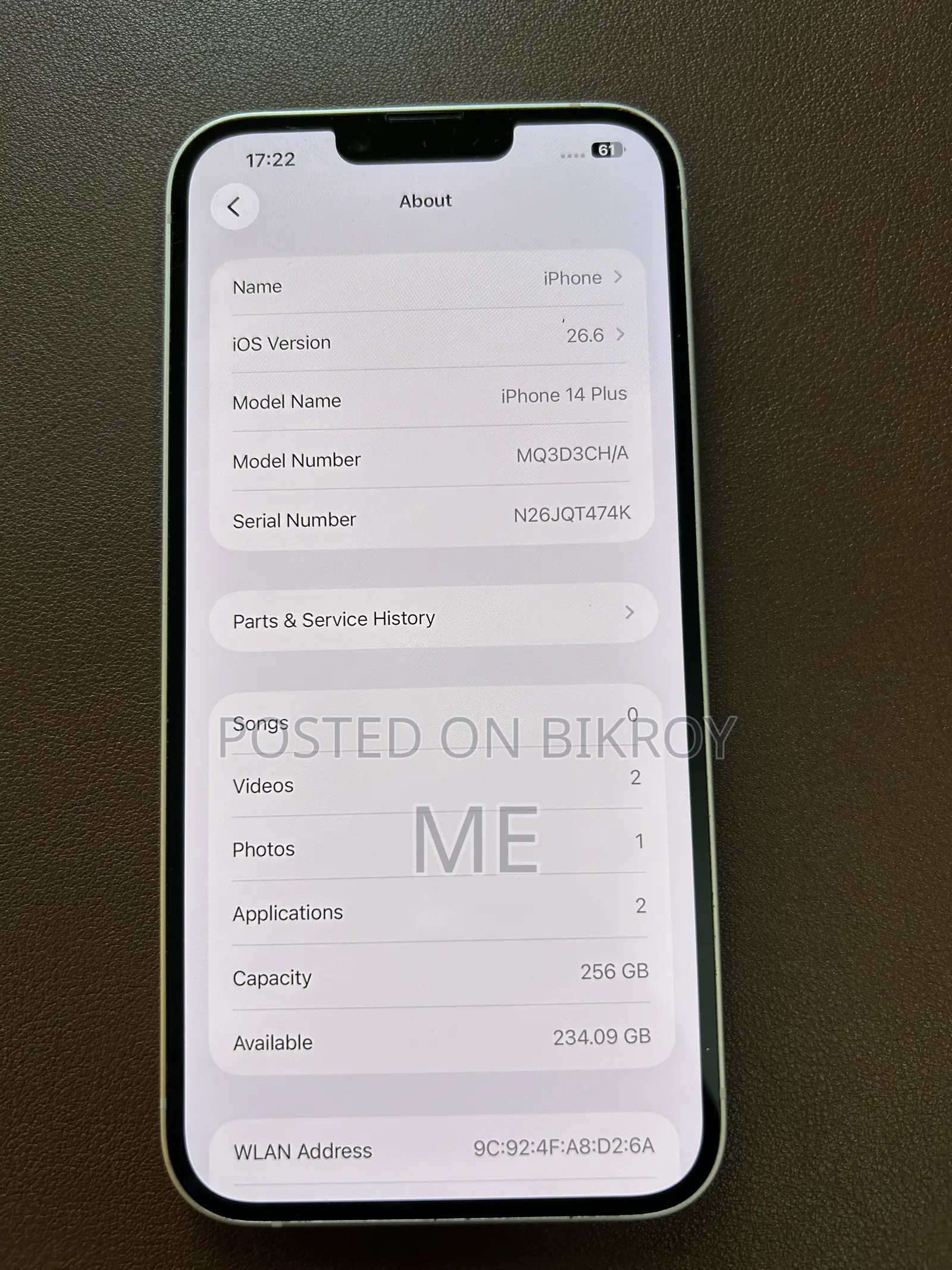 Apple iPhone 14 Plus 256 GB White
