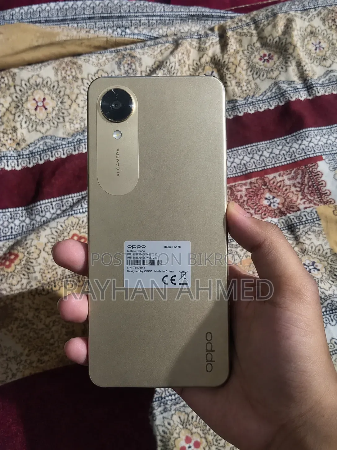 Oppo A17K 64 GB Rose Gold