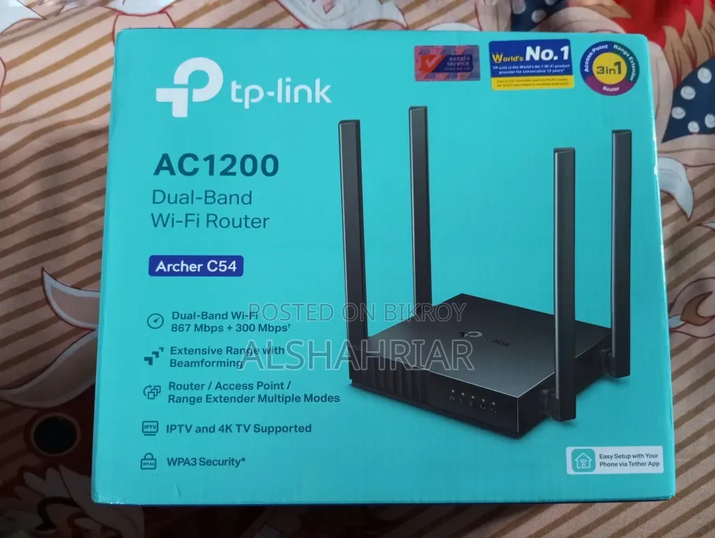 A new, unused TP-Link Ac1200 C54 model router will be sold