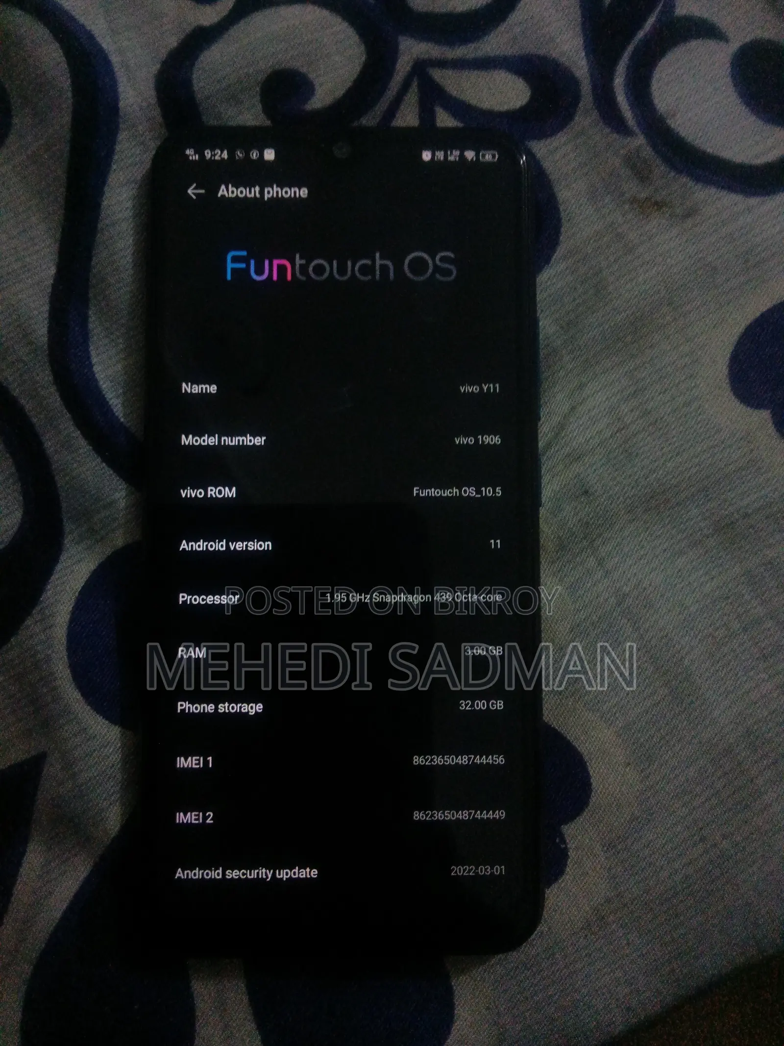 Vivo Y11 32 GB Blue