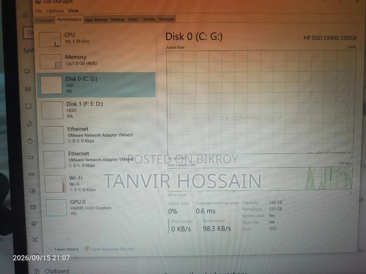 Laptop Acer Extensa 215 8GB Intel Core i5 HDD+SSD 1T