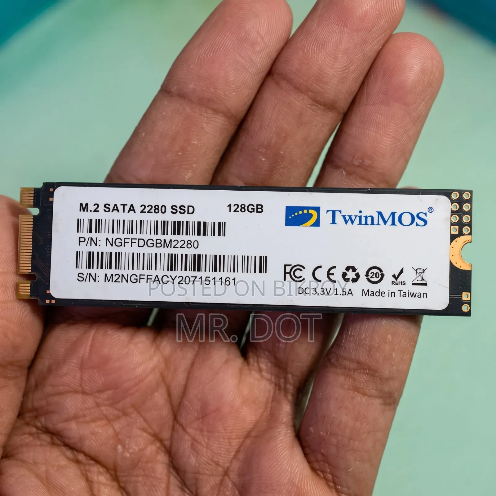TwinMOS 128GB M.2 2280 SATA III SSD | 580mb/S Read | 550mb/S Write