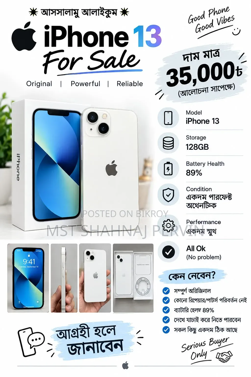Apple iPhone 13 128 GB Silver