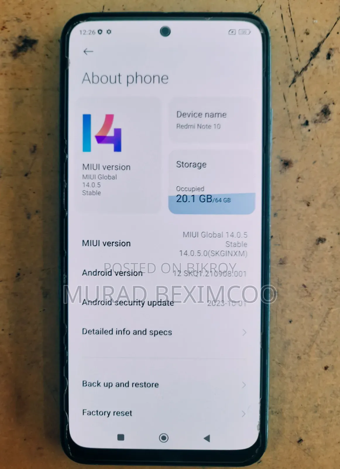 Xiaomi Redmi Note 10 64 GB Gray