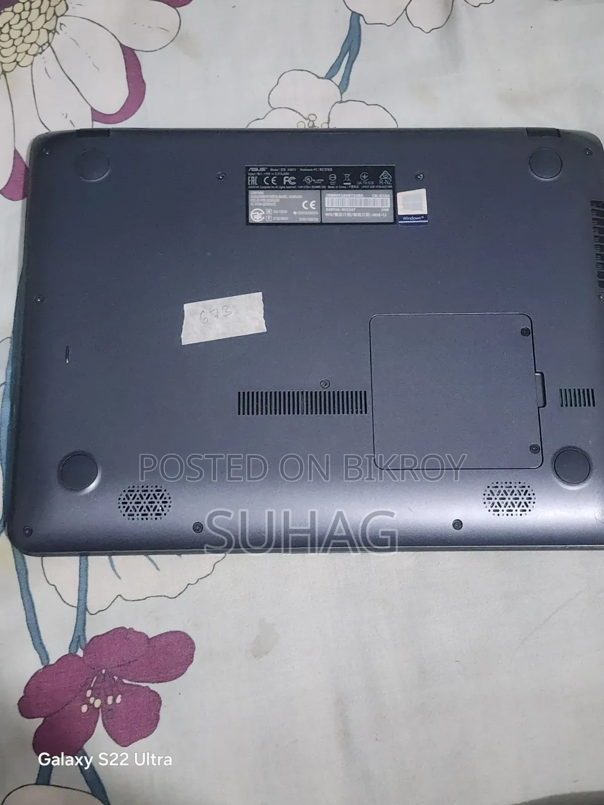 Laptop Asus VivoBook X540SA 4GB Intel Core i3 SSD 128GB