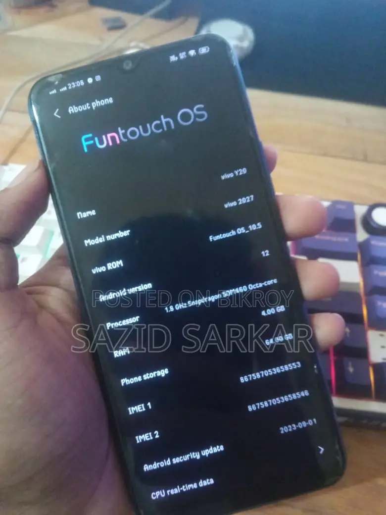Vivo Y20 64 GB Blue