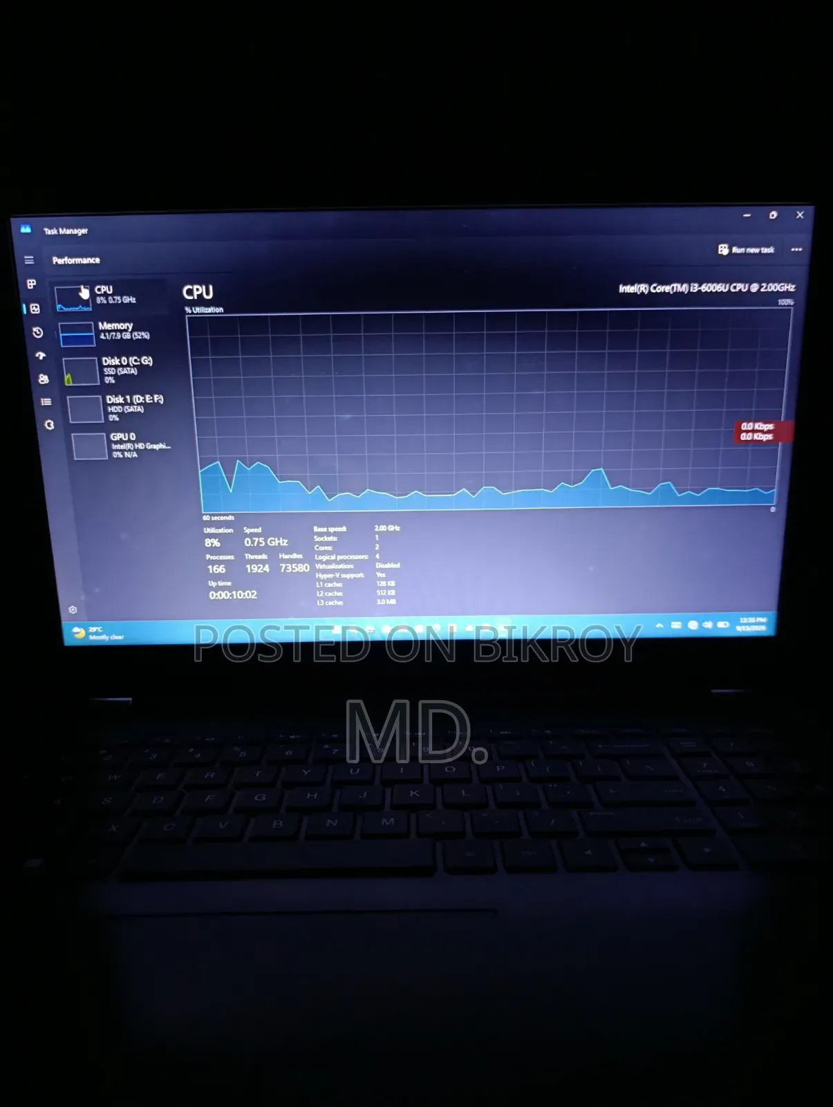 Laptop HP 15 8GB Intel Core i3 HDD+SSD 640GB