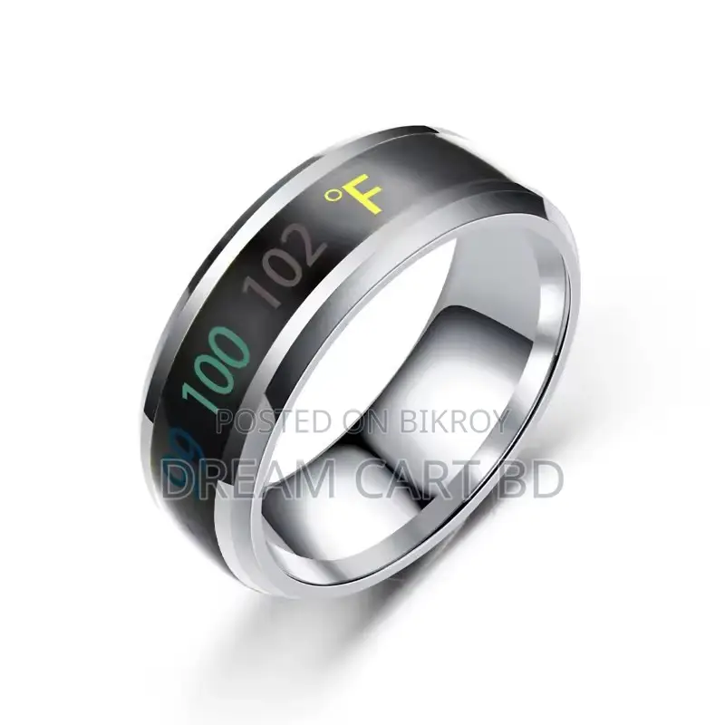 Smart Temperature Sensing Stainless Steel Couple Ring