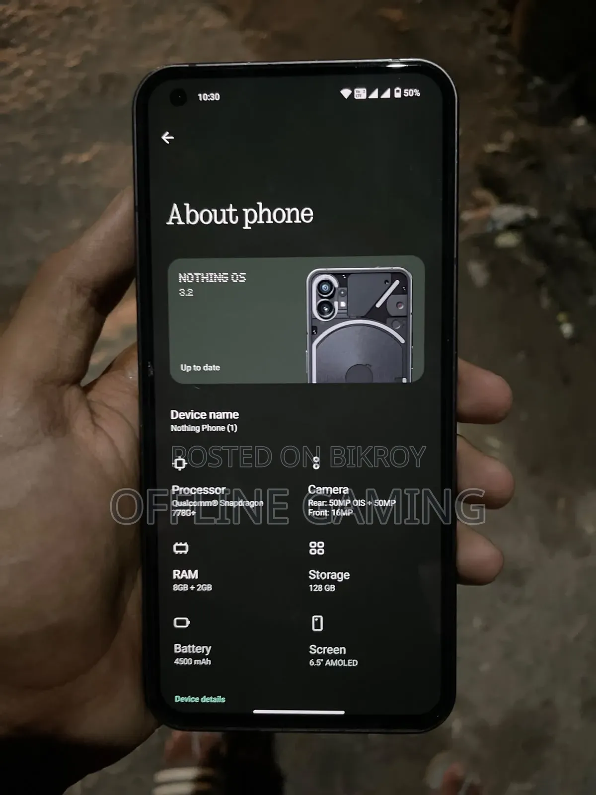 নাথিং ফোন ১ ১২৮ জিবি ব্ল্যাক
