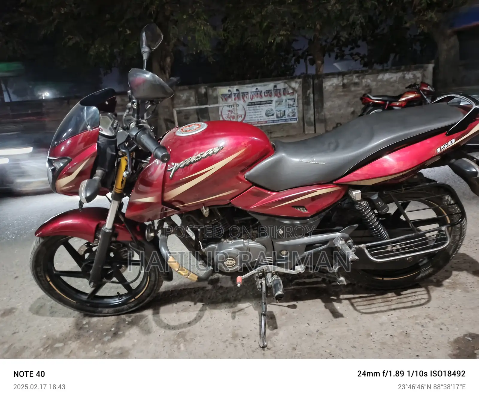 Bajaj Pulsar 150 2017 Red