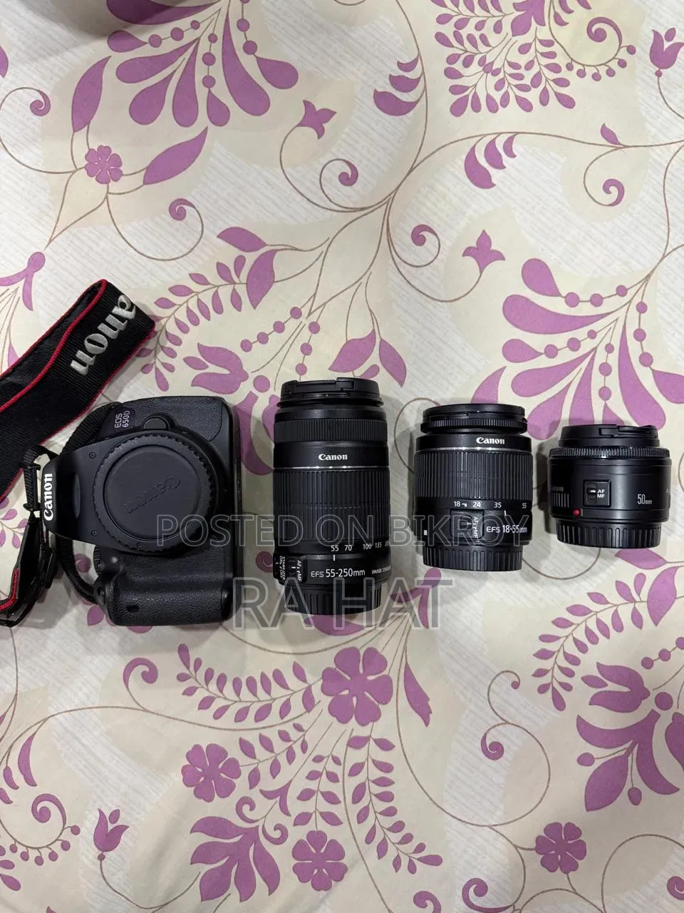 Canon EOS 650D DSLR Camera Kit With 3 Prime/Zoom Lenses
