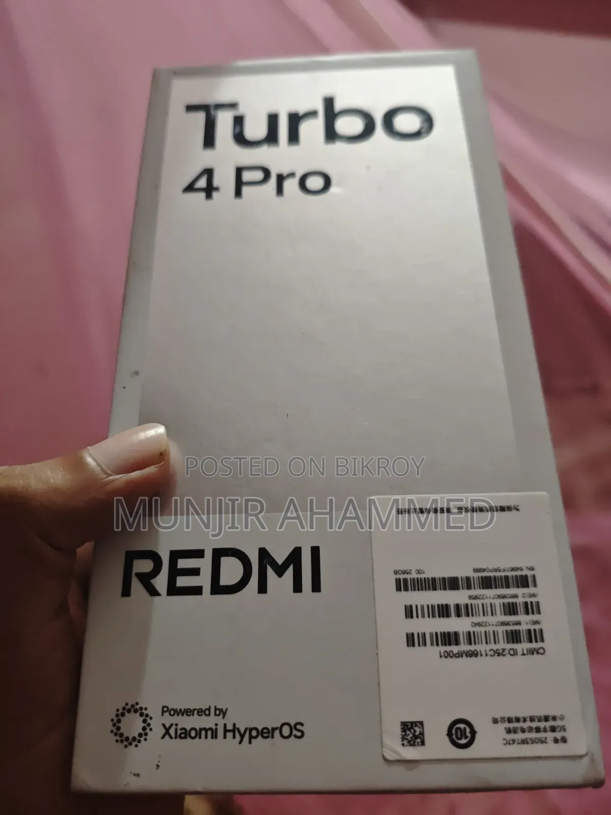 শাওমি রেডমি টার্বো ৪ প্রো ২৫৬ জিবি ব্ল্যাক