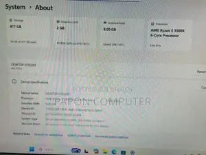 Desktop Computer 8GB AMD Ryzen 5 SSD 512GB