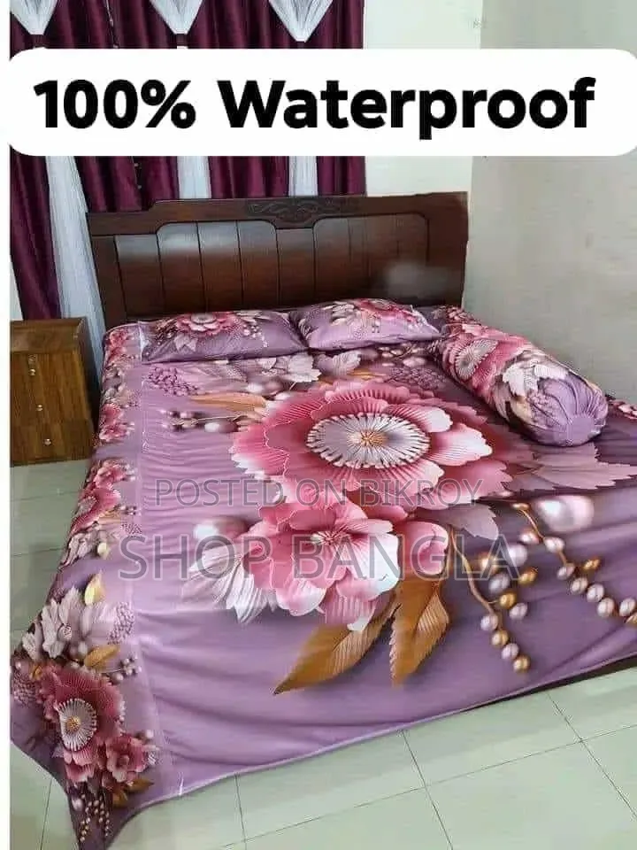 100% Waterproof 3D Premium Bedsheet King Size